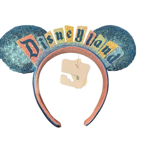 Disneyland Marquee Sign Ears Headband Disney Parks Happiest Place Edition US NWT